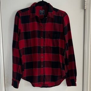 Abercrombie & Fitch Men’s Plaid Flannel Button Down Shirt
